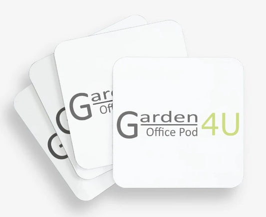 Garden Office Pod 4U Coaster - Pack of 4